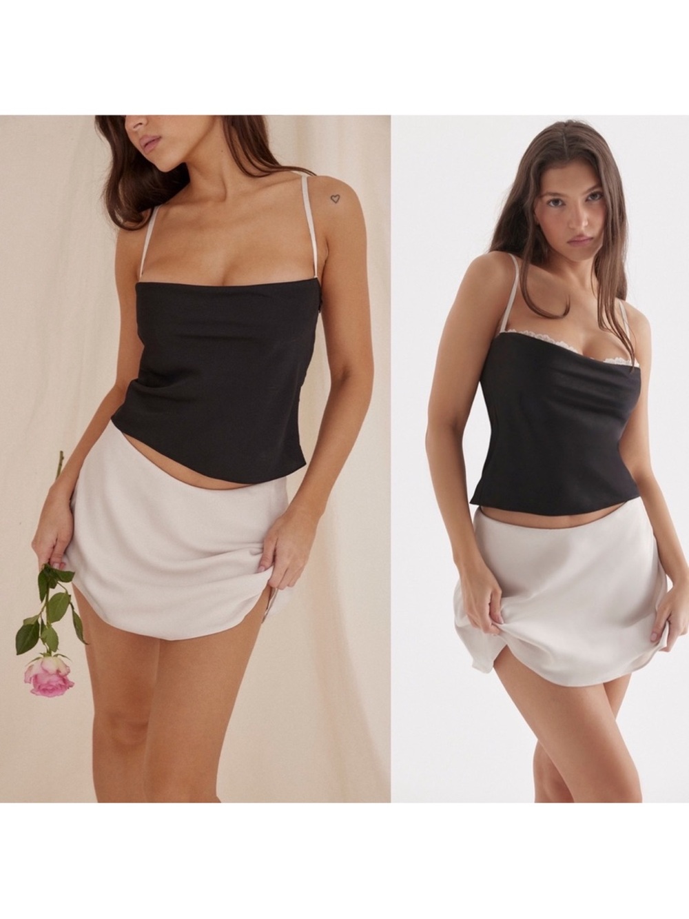House of Cb- ELI Black & Off White Underwired Top- size XL plus cup